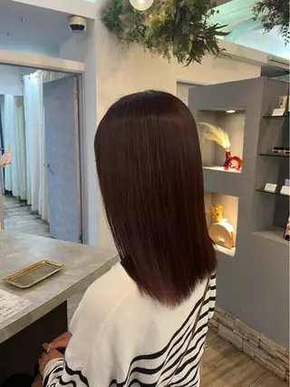 ミディアム カラー パーマ VISAGE ba.sk 金子詩帆のヘアスタイル