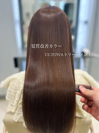 ロング カラー 顔周りレイヤー/ボブ 銀座✨中野まさひろのヘアスタイル