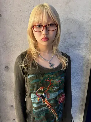 セミロング カラー yuuna/ ハッシュカット🎀のヘアスタイル