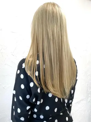 セミロング カラー 大人垢抜け ダブルカラー【上野】のヘアスタイル