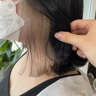 ミディアム カラー ヘアアレンジ 横山 千夏のヘアスタイル