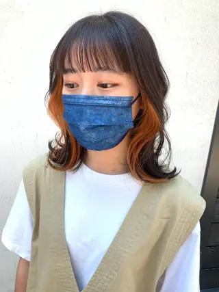 ミディアム カラー ヘアアレンジ yuka .のヘアスタイル