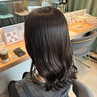 セミロング カラー りあの🎀 /暖色カラー🍒のヘアスタイル