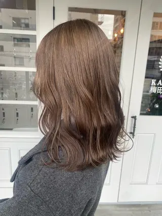 ミディアム カラー 韓国×髪質改善カラー 💎hinaのヘアスタイル