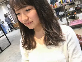 セミロング カラー 竹嶌 健吾のヘアスタイル