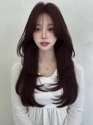 ロング カラー 渋谷韓国ヘア🇰🇷 SAYAKA🩶ᩚのヘアスタイル