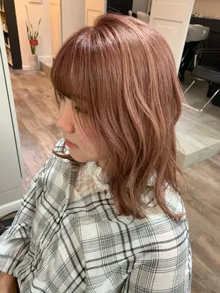 ミディアム カラー GO TODAY  SHAIR SALON 梅田NU茶屋町店所属・田中成美/レイヤー カット/透明感カラーのヘアスタイル