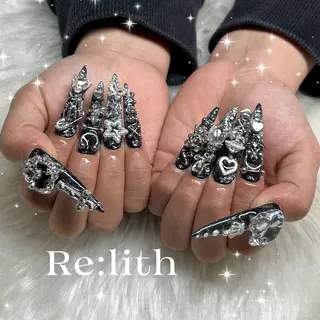 ロング Re:lith所属・猫夢 にゃむのネイルデザイン