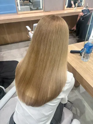 セミロング カラー 韓国ヘア🇰🇷透明 感カラー/yui💞のヘアスタイル