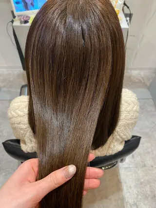 ミディアム カラー 柔らかい縮毛矯正/ ボブ/北林のヘアスタイル