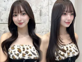 ロング カラー レイヤーカット 新宿🤍Maiのヘアスタイル