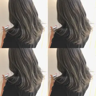 ミディアム カラー マツエク・マツパ 🤎ベージュカラー 🐶メンズパーマのヘアスタイル