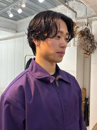 パーマ メンズ 透明感カラー/パーマ /烏丸御池/寿々乃のヘアスタイル