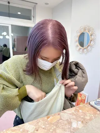 ミディアム カラー karin/インナー カラー/北名古屋市のヘアスタイル