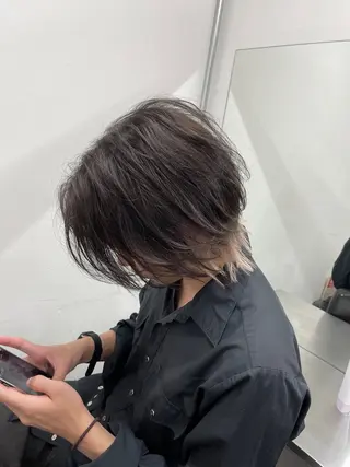 メンズ ニュアンス/フェザー /ウルフ/伶馬のヘアスタイル