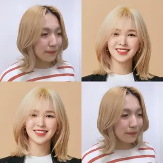 ミディアム カラー ヘアアレンジ As hair所属・柔らか垢抜けｶﾗｰと ｶｯﾄ🫧ASUKAのヘアスタイル