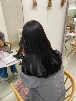 セミロング カラー NIKO/名古屋/ 伏見/花屋併設のヘアスタイル