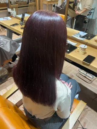 ロング カラー Little LuLu梅田店所属・Fukumoto /縮毛矯正、艶髪特化のヘアスタイル