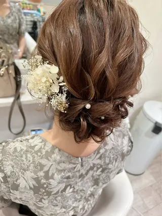 セミロング ヘアアレンジ セットサロン      ラフテル所属・大阪/ヘアアレンジ /似合わせset💐のヘアスタイル