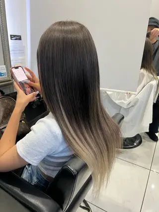 ロング カラー YUDU🍊 germe/ジェルムのヘアスタイル