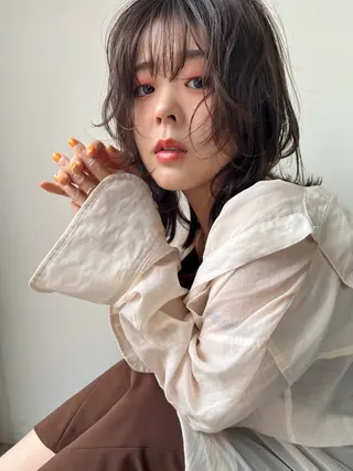 ミディアム 大林 エリコのヘアスタイル