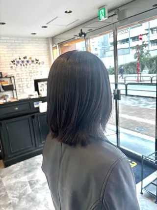 ミディアム 🌙透明感カラー/ 丁寧施術|松本のヘアスタイル