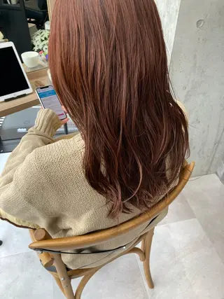 セミロング ✨色持ちの良い艶 カラー✨蟹江真世のヘアスタイル