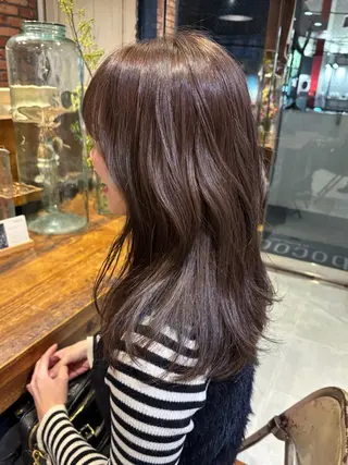 ロング カラー Vicky オリーブ メンズカジュアルのヘアスタイル