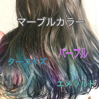 セミロング カラー パーマ ヘアアレンジ メンズ キッズ ネイル マツエク・マツパ サロンドミルク 原宿のヘアスタイル