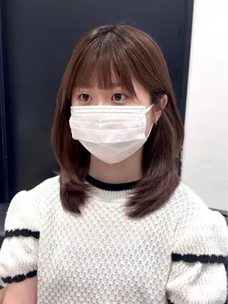 ミディアム カラー パーマ ヘアアレンジ パク・ボミン小野リエ 韓国ハーフ🦊のその他イメージ