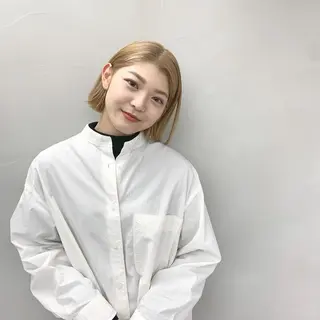 ミディアム beautism clock所属・韓国風🇰🇷うる艶 レイヤー/海青🫧のヘアスタイル