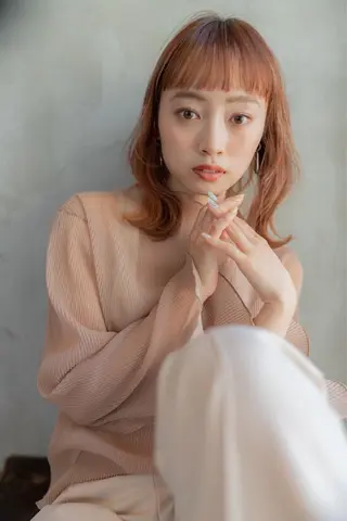 ミディアム カラー RAF TOKYO所属・10月限定モニター 髪質改善美髪矯正のヘアスタイル