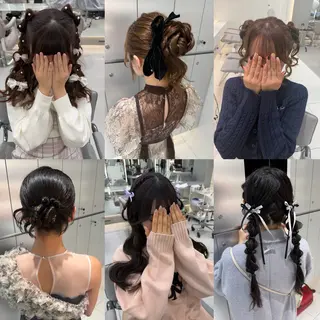 ヘアアレンジ ヘアセット🎀耳つぼ 👂💎MONAMIのヘアスタイル