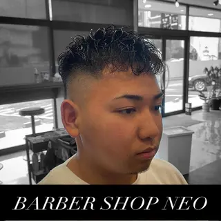 ミディアム パーマ メンズ 五味渕 達也のヘアスタイル