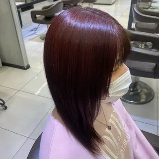 セミロング カラー 渡邊 桃香のヘアスタイル