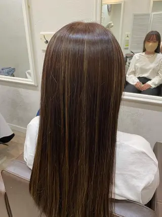 ロング カラー qulim所属・前橋 姫奈のヘアスタイル