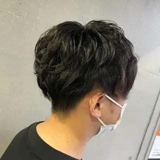 ショート パーマ メンズ インナーカラー指名 No.1菊池柊真のヘアスタイル