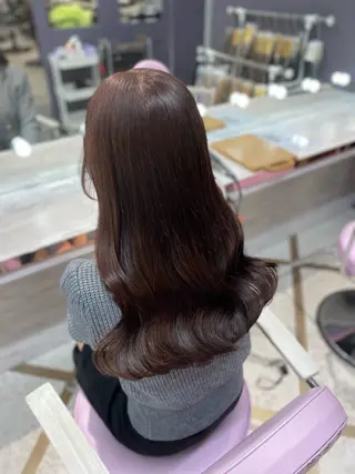 ロング 韓国風モテヘア 🇰🇷aki♡のヘアスタイル