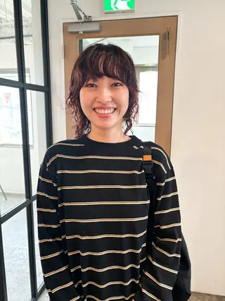 ミディアム カラー パーマ Takuma Suzuki中目黒のヘアスタイル