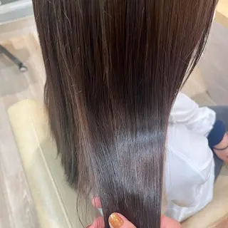 ロング カラー レイヤー/顔まわり 透明感カラー柳澤優名のヘアスタイル