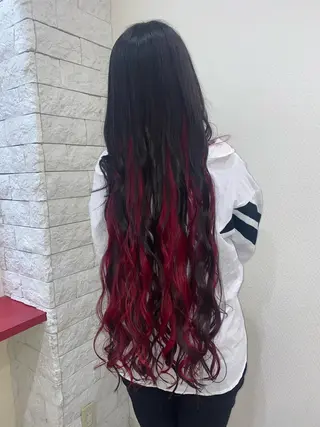 ロング ゆぴ☾‪/推しカラー /ハイトーンのヘアスタイル