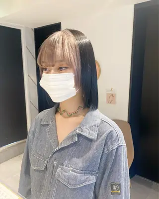 ミディアム デザイン🥇複雑履歴 ハイトーン特化のヘアスタイル