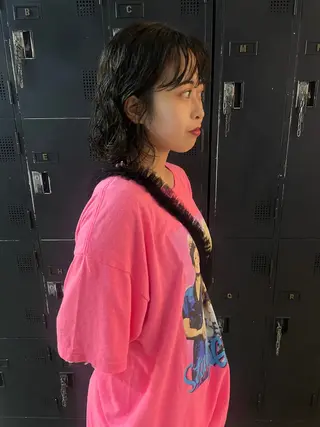 ミディアム パーマ 前田 海耀のヘアスタイル