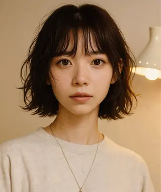 ショート パーマ モテヘア/グレージュ /ボブ/前原汐🎐のヘアスタイル