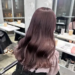 セミロング カラー ヘアアレンジ 🎀モテ暖色× エクステ🎀あかりのヘアスタイル