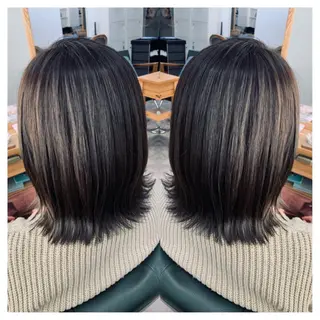 ミディアム カラー 村山 茉衣のヘアスタイル