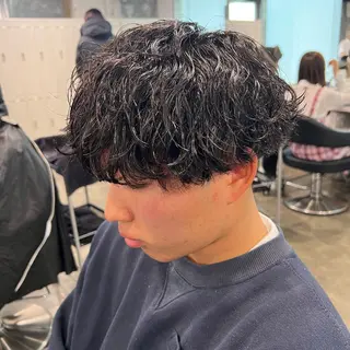 ショート カラー パーマ ヘアアレンジ メンズ キッズ 🔷横浜1のパーマ 職人🔷将太郎のヘアスタイル