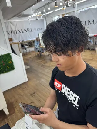 ミディアム パーマ メンズ メンズ特化サロン ユウヘイのヘアスタイル