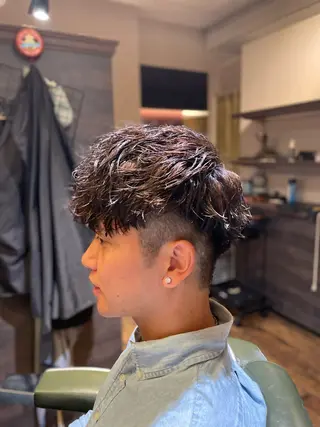 ショート パーマ メンズ LoRE hair coordinate 京都駅前店所属・島田 龍生のヘアスタイル