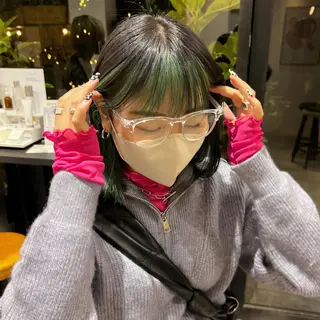 ミディアム i.osaka所属・たつ/レイヤーカット 顔周り/髪質改善のヘアスタイル